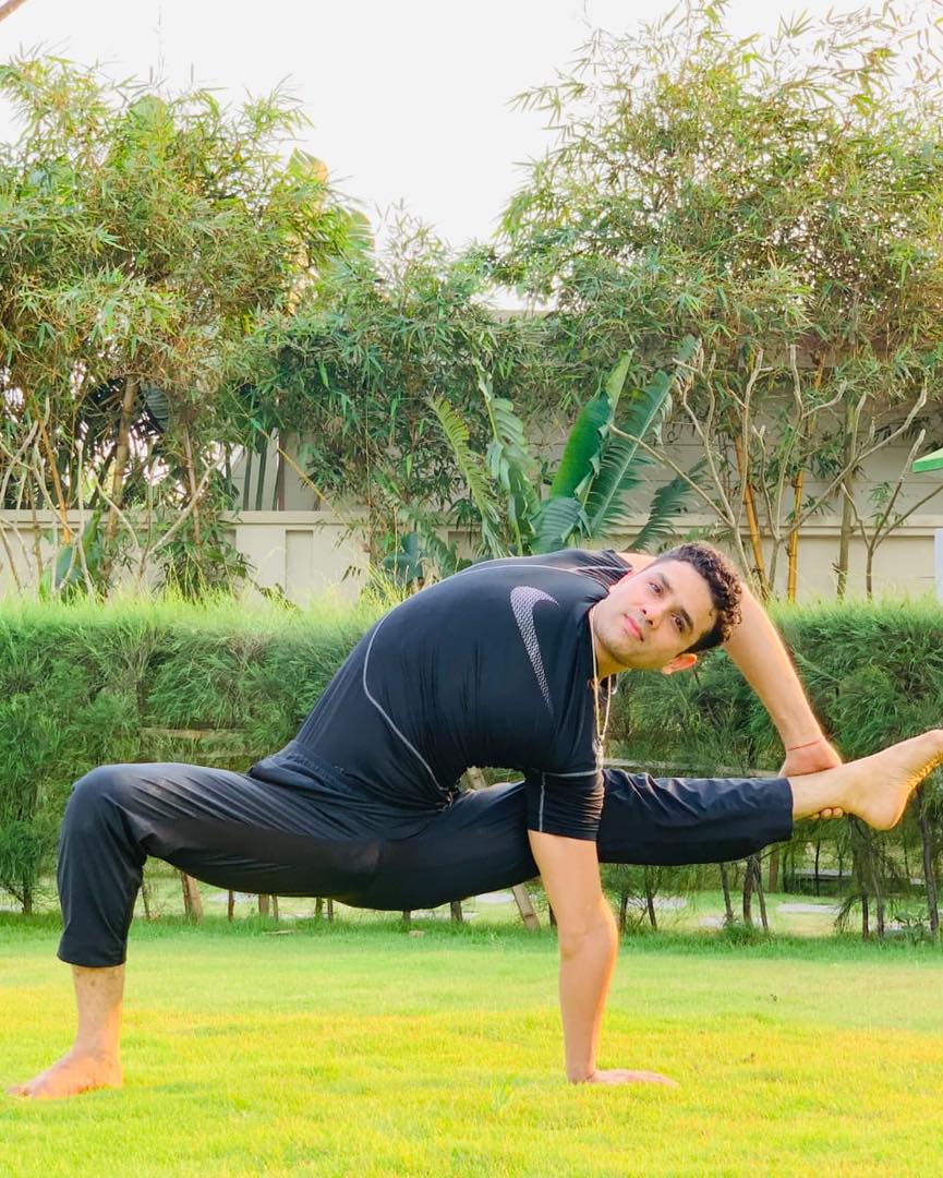 Outdoor yoga practice