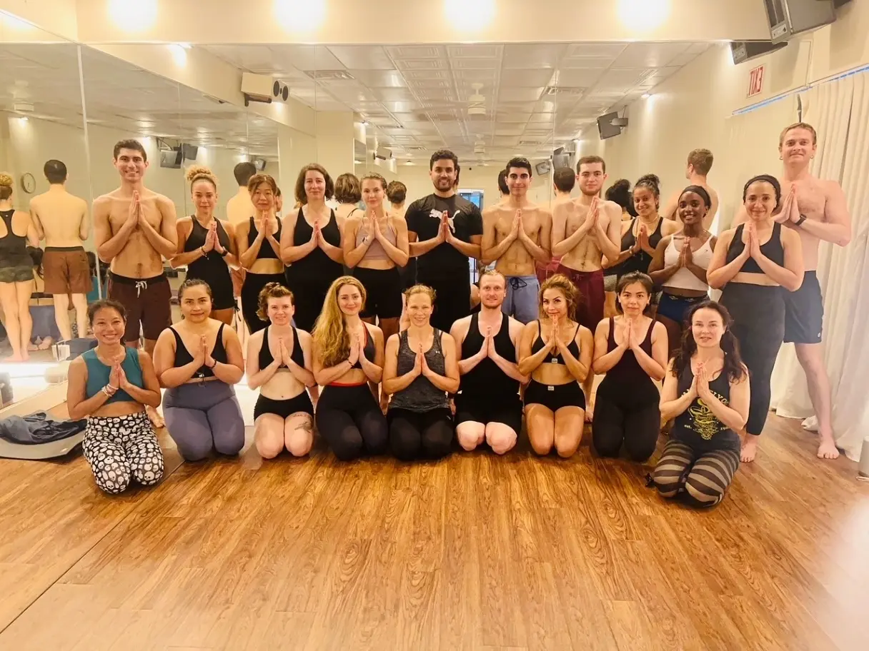 Yoga class group photo